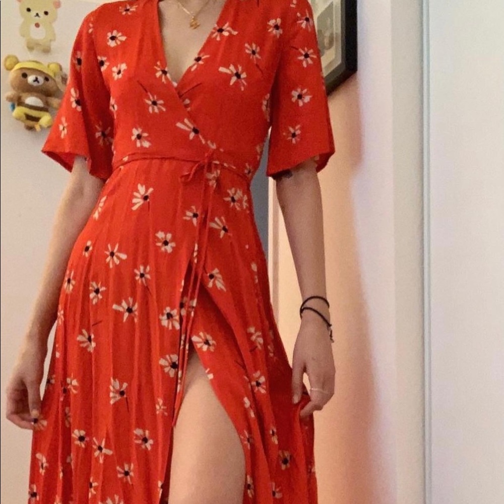 faithfull the brand wrap dress size small- worn once